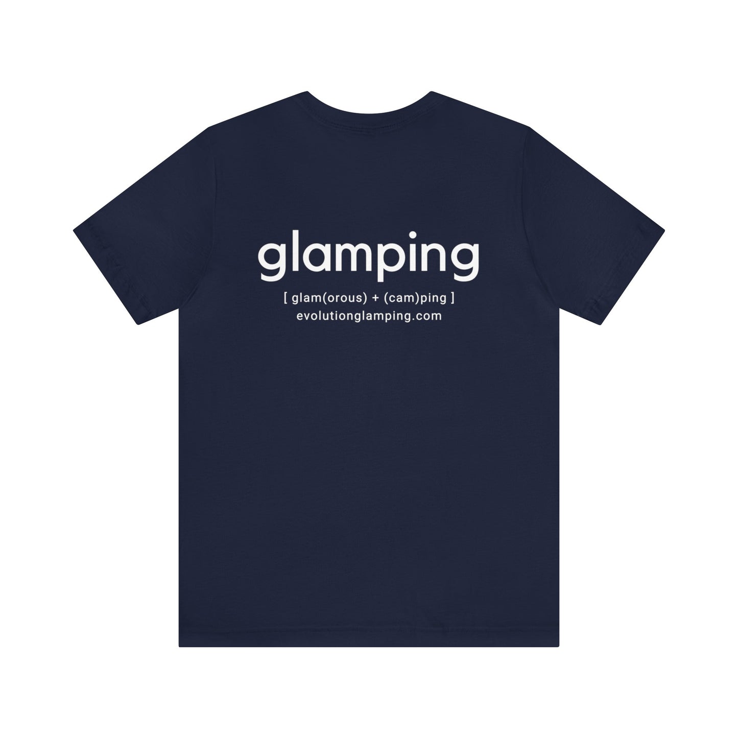 Glamping Definition Unisex Jersey Short Sleeve Tee