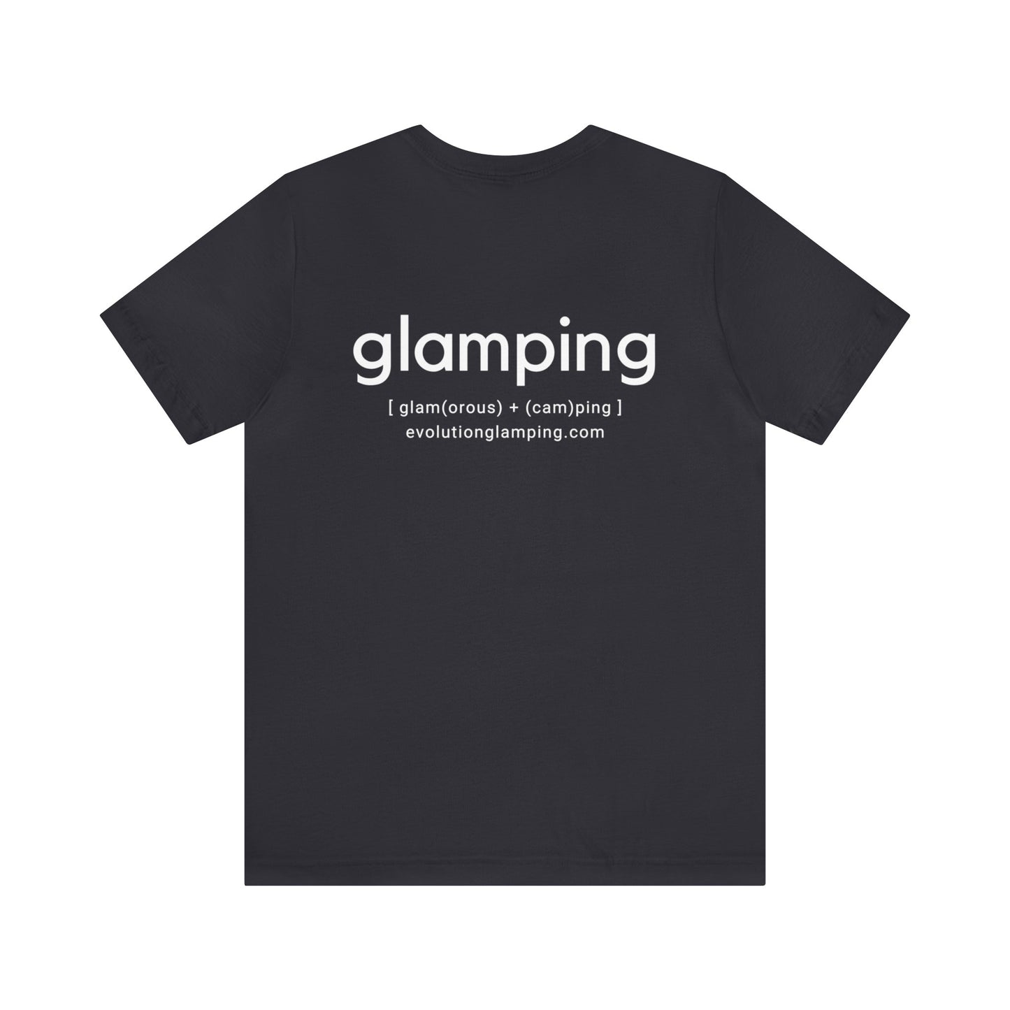Glamping Definition Unisex Jersey Short Sleeve Tee